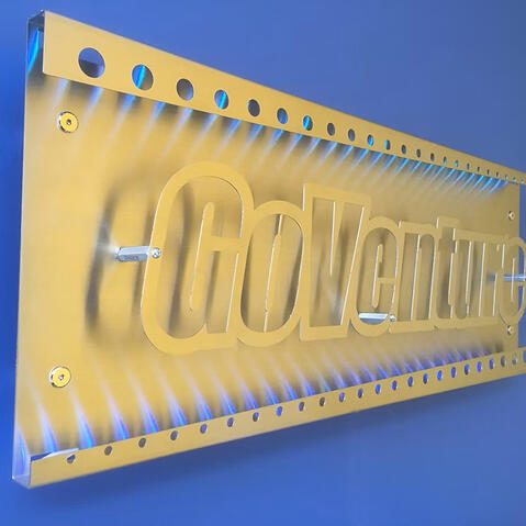 Interior Sign. Wall mounted. Lights off.